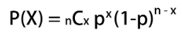 P(X) = nCx p*(1-p)*-*