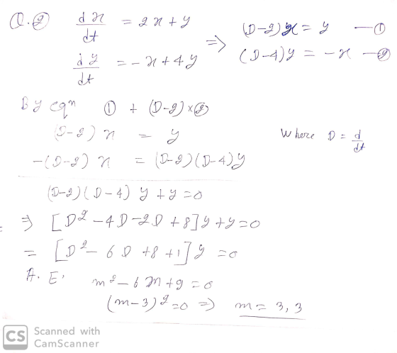 d n dt 2 +9 (0-20 % - (0) (0-4)= -7 -9) а 2 dt — — + 4 9 By can 0+ (0-8) x) - И — 9-) и Т-4 (3-4) 9 e Where D = d dt 그 (1-2)