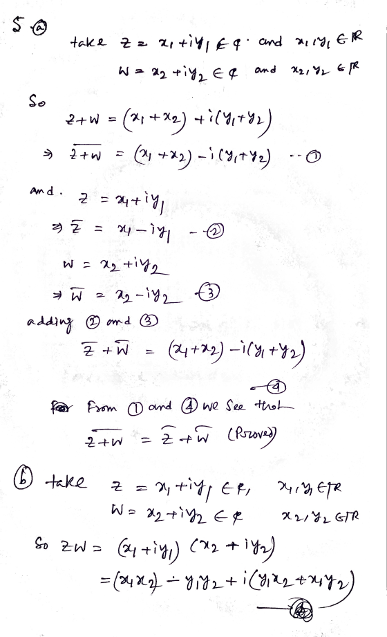5 @ take take zz xetiye a. and airy, ER W = 22 tiy te and N21 GER * 2+W = (21 +82.) + i[4,482) ► 2+W = (21 +22) - (4tY2) -O t