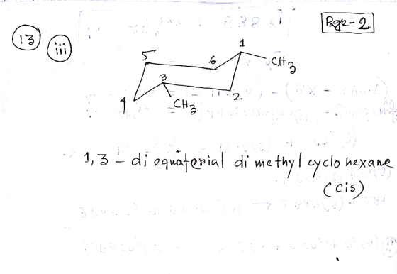Page-2 @ay 1 6 / T-2 ;- ) 1,3 - di equaterial di methyl cyclohexane . (cis)