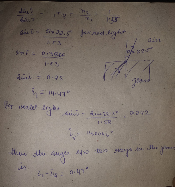 14 أيلو 13 aire 10% 22.5° tir sivi = Sin 22,5 far red light 1:53 sini - 0.3826 1.53 sui-.0.75 214.47° Pes violet light suni d
