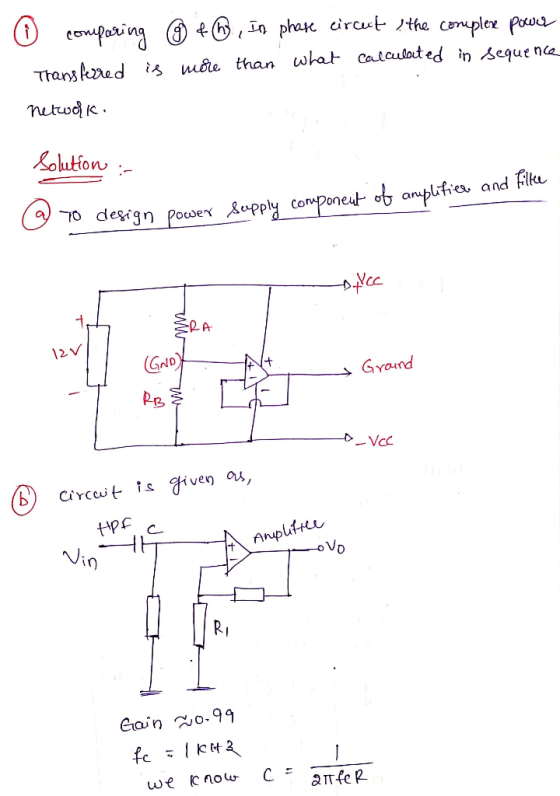| 0 comparing © ¢ B, in phase circuit i the complexe power Transferred is more than what calculated in sequence network. Solu
