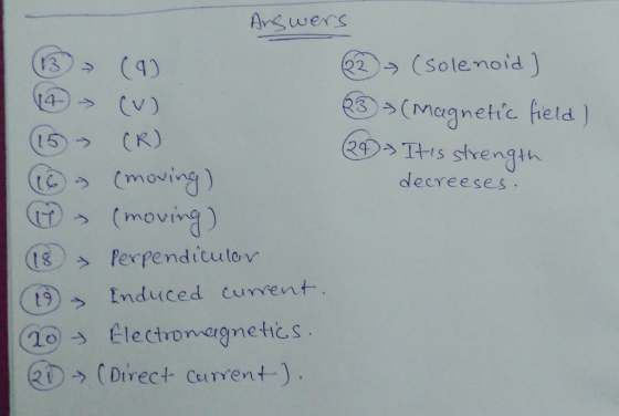 r3 ) → (4) 2)→ (Solenoid 3(Magnette. held 〕 15)→ (K) decreeses (moving) (18)うPerpendiculov L9)う Induced cument. 1.0)→ Electromagnetics (2のう( Direct Current-)