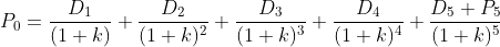 D1 D2 D3 D4 D5 + Ps = (1+1)*(1 + 5)2 + (1+k)3+ (1+k:)4*(1 + k)5