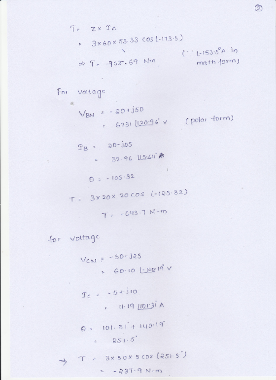 3x 60x 53 53 cos (-113-5 ( 153.5A in math form) 531. 6 Nm or Voitage 6231 I2016 Cpolar form) 32.96 5:64 日- . IOS .32 T3x 20x