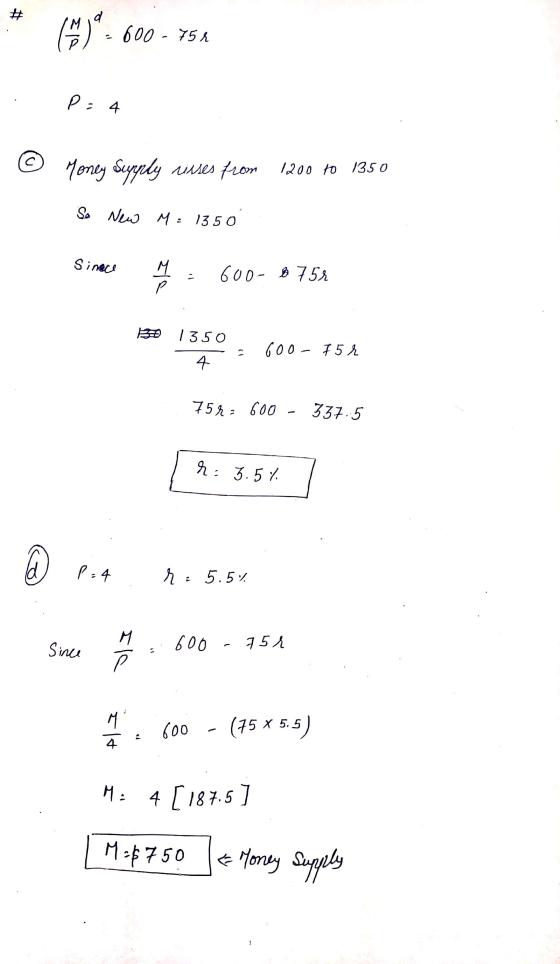 # 6)*.600- 454 p=4 4 Money Scyprly rinses from 1200 to 1350 So New M = 1350 Sinace M M M 씀 600-075r 1 350 60o-15 r 4 758600 -