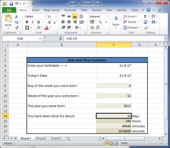 result - Microsoft Excel File Home! Insert Page Layout Formulas Data Review View Add-ins Team a ア Art Delete 2 EA Genera Past
