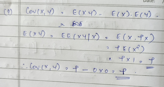 Ex) EC) Covtx, ECX 4) E(xfx) tECX) EECX4I) Cov(x,)