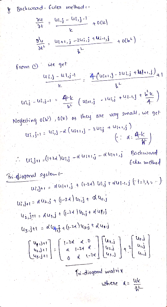 Backward Cullen methoden du Uj-Unj. st tock) k Uiti, j - 24;, ; tuin,j + och?) del from we get uij - uij- 4 (4141,5 - 247.j t