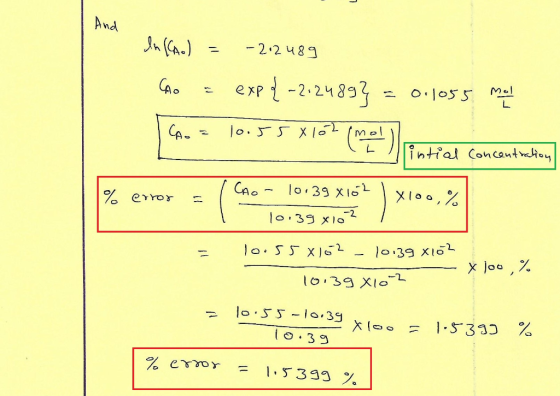 And -2.2489 exp-2-24833 l0.55Xl mo CA intial Concoutioy L CAO-lo 39 Xio error 10.39 Xlo l0.39 X1 l0.55 X2 x loo, Io 39 Xlo S3