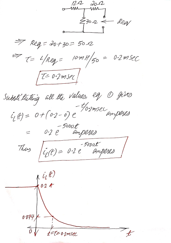 - 12-2 2052 83or < Rear EE Reg= 30+30= 502 7 te Whey = lon1/50 = 0.2 msec IT = 0.2msec Substituting all the values, eq o give