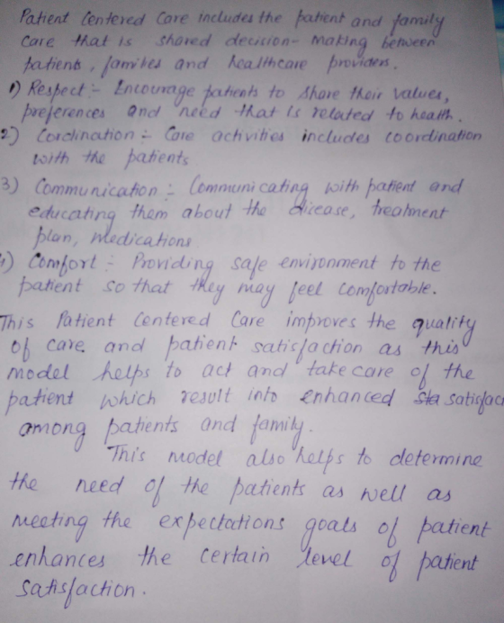 Pahent lentered Core includes the patent and famils Care that is shared decition-making behveen tahent , Jomhes and healihcav