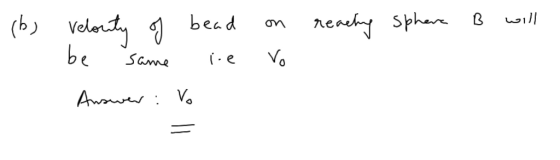 (by reaching Sphere B will velouty of bead on be same ie vo Answer: Vo