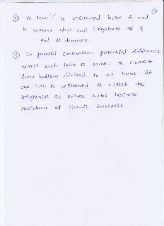 (9 K bulb、fls vncaewed bulbs G and arn glDw and decuases. n paaltel Consinatiom potential diffevence across eacbulE es ame s