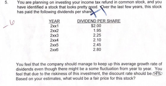 You are planning on investing your income tax refund in common stock, and you have identified a stock that looks pretty good.