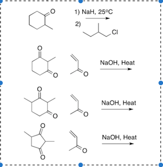 1) NaH, 25oC 2) Cl NaOH, Heat NaOH, Heat NaOH, Heat