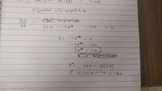Differentiat with respect to a 220 - ५० -५० - 80 - 1000 - ह 220-2(2) -220-५० = 180