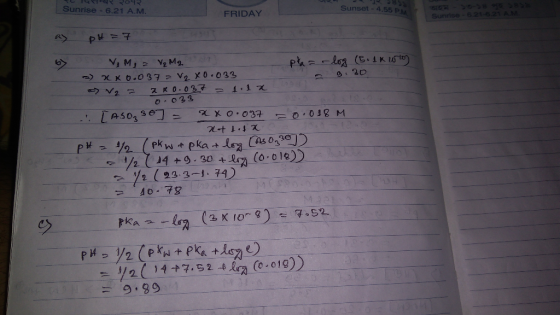 Sunrise - 6.21 A.M. FRIDAY Sunset - 4.55 PM 9.30 V, M, VqM2 a) xx0.037=V2X0.033 - plaa-log (5.1k wo * V2 = 280.037 = lila od