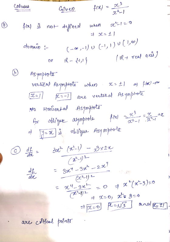 Calculus Given 23 fix) x²_1 floy ý not defined when 2c²-1=0 = !! domain : (درا )v(ارا- بازار ته - ) DY IR - {11} (IRy real qu