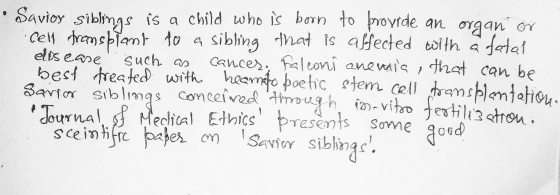 • Savioy siblings is a child who is born to broyrde an organ or cell fransblank to a sibling that is affected with a fatal d