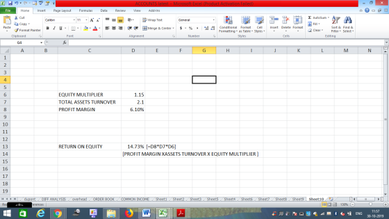 ACCOUNTS latest - Microsoft Excel (Product Activation Failed) View Add-Ins File Home Insert Page Layout Formulas Data Review