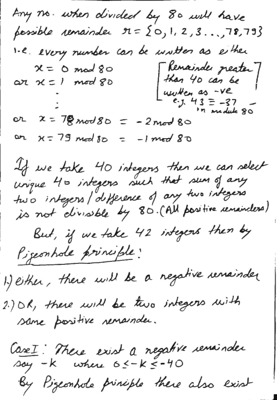 v.e. Any no. when divided by 80 will have possible remainder r= {0, 1, 2, 3 ..., 78,793 every number can be written as e thee