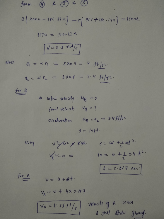 from 6 e 4 3 3/2006 - 18654) - s1965 +10.14) = 1802. 1170 = 1460.23* [x=0.8 rad/17 Now a = ar = 5X0.8= 4 ft /s2. q=2n = 3x0.8
