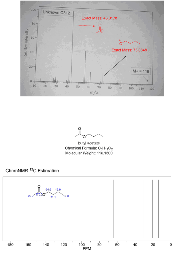 100- Unknown C312 Exact Mass: 43.01 78 80- 60- Exact Mass: 73.0648 40- 20- M+ 116 20 10 30 40 50 60 80 90 100 110 120 m/z but