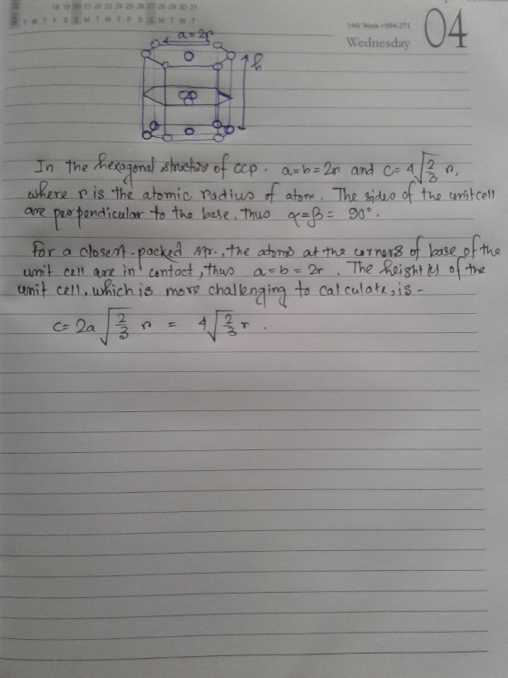 18 19 20 21 22 23 24 25 26 27 28 29 30 31 04 TWTFS SMTWT FSSMT WT 14h Week 094-271 Wednesday 12 In the heragonal shucha of ce