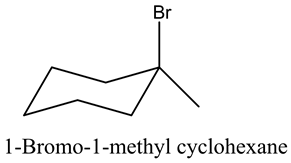 Br
1-Bromo-1-methyl cyclohexane