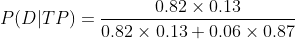 0.82 x 0.13 0.82 x 0.13 +0.06 x 0.87