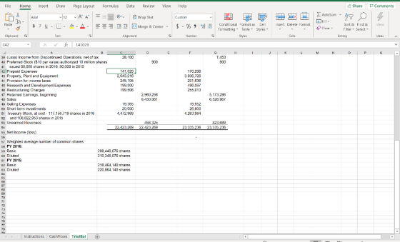 File Home Insert Draw Page Layout Formulas Data Review View Help Share Comments X V AutoSum Arial - 12 = - A A ah Wrap Text C