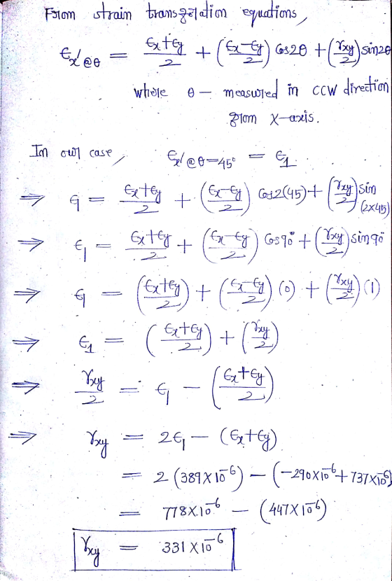 Fsiom strain trans zalatim equations Extty Exeo Cos.20 tl Boy) sinza 2 whole measured in cow direction plom x-axis, In our ca