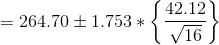 42.12 ) = 264.70 +1.753 * V16