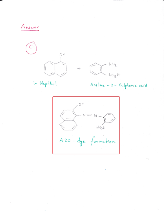 sweY N H So, H 1- Naptho -P Aniline -2- Sulplonse oerd Hors A20 - dye formaten. dye matiom