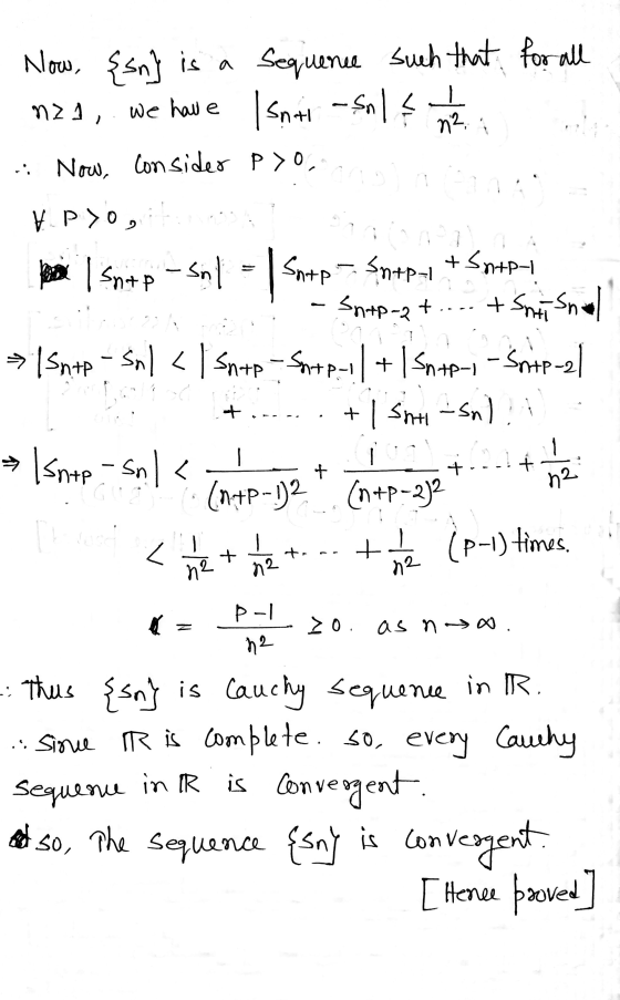 Now, {n} is a {sn} is a sequence such that for all NZ1 , . We have we have anti-snl I n2 Now. Consider po V PO, I SntP - Sil