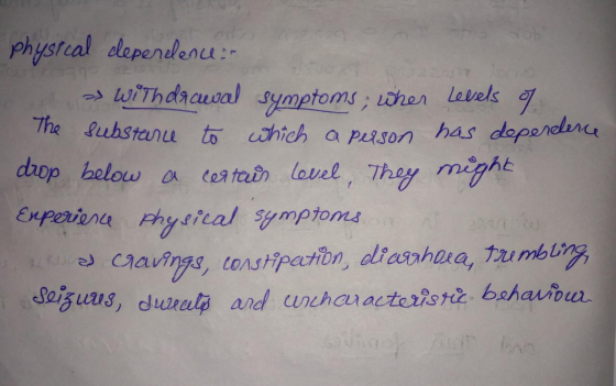 dob physteal dependenu o Joa wiThdaauwal symptoms; her Levels The ubstanut uhich a peason has dopendenc drop below a cea tain