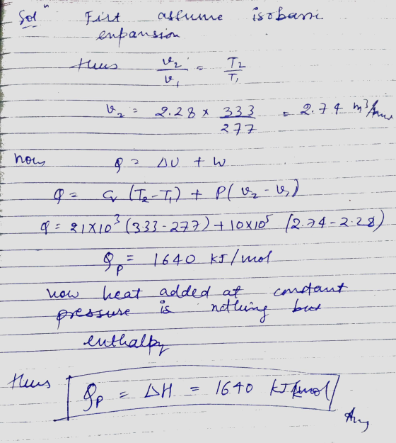 Sel is o bassi Firt ashume enpansion tuus V2 Tz Ti le 2.7 4 m 2.28 x 33 3 277 hrane hous 2 8 yo t w qz a (T2-T) + Pl v₂-4) 93