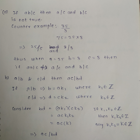 js not tsue 3 75= 25x3 ST da n a lc and blc b) alb cld then aclbd then k,L2eZ -ac(k)