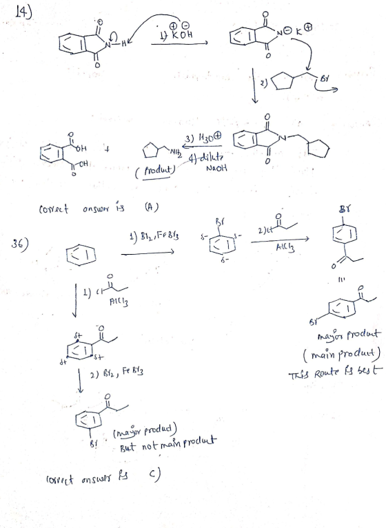 14) order sta osoite 10 BY O GH NIE 3) 130@ 4 dilute OH Naolt ( Product) correct answer is BT 2) 14 1) B12, FEB13 1- 36 Alll
