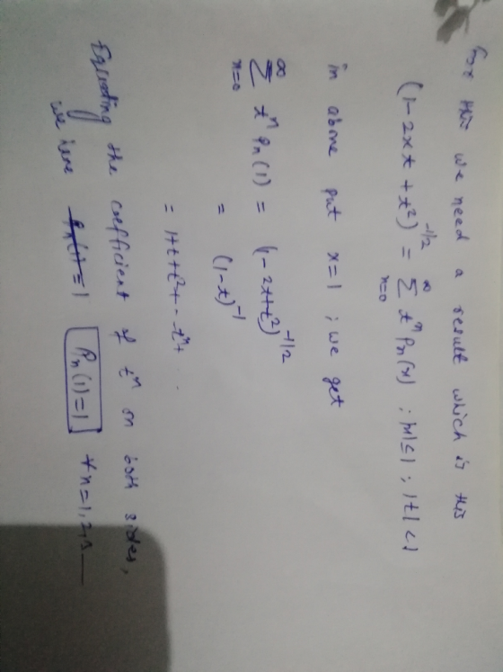 we need sesult which a (T2x Put = 1 7we get 12 Aco 1-x) = Htte+-t the coefficiest n iere freE