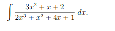 S. 3.62 +7 +2 dr. 2.r3 + x2 + 4x + 1