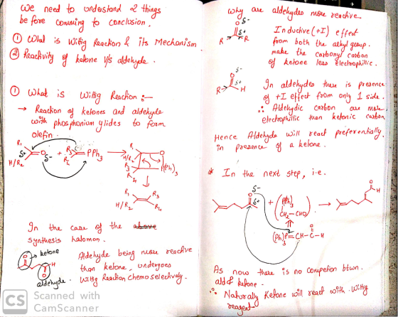 why are We need to understand a things be fore comincing to conclusion o What is Witig Reaction of its Mechonism ② Reactivity