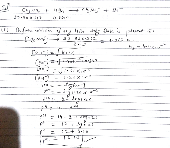 Ch, N1, + H 2 Ch, N4,1 + 35 — 22.9 х 0,372 б. 24он, (o Before addition of any HBr only Base is present so Сси, ми СН3 м » 92,
