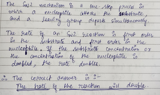 The SNL mechanism 8 a one-step process in which a nucleophile attacks the substrate, and a leaning group departs simultaneous