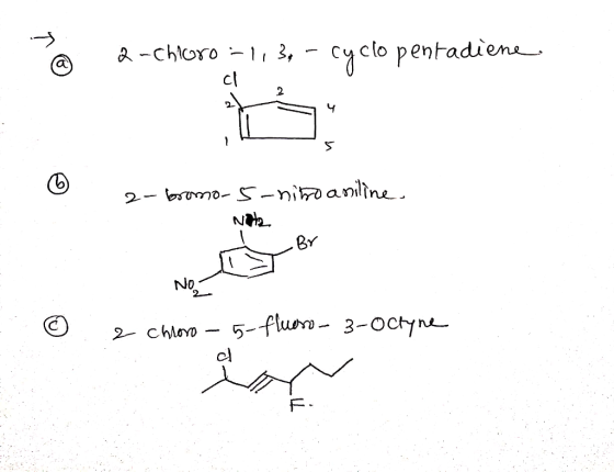 a -chioro 3, - Cyclo pentadieme cl 2- brmo- S-nitoaniine No 2- 5-flun 3-0Cyn 2 chlaYo F