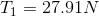 T_1 = 27.91 N
