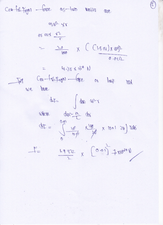 Ces for Tegar force og tono masser are muz xr of mx m = 2000 x C C 15 61 ) x 1892 1000 0.0LLL Toy we 4.35 x 108 N Can Hetage