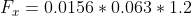 F_{x} =0.0156 *0.063*1.2