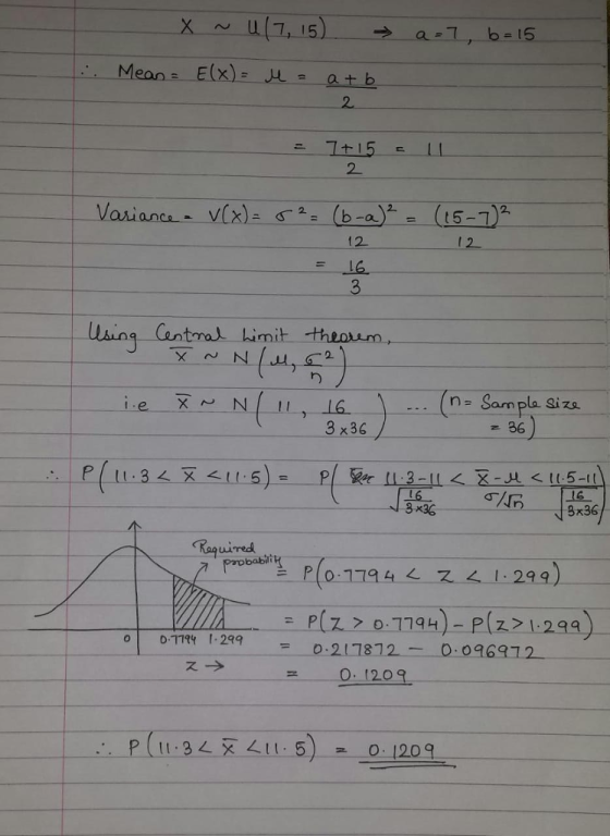 →-a-1, bels. 2. 2 auance 1 2. 1 2 3 Centmal (n- Som ple aiza 3 x36 ㄹ86 3x36 ured Probabi =-P(z > 0-1194)-P(2? 1.299 0.217872-一-0.096912 o 0.17 2 ス→ 0 1209 11:34 x 4i 5)O 1209